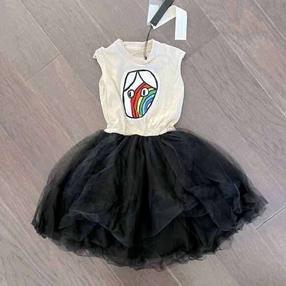 NUNUNU, Natural/Black Magic Rainbow TUTU Dress, 18-24 months, New - Picture 2 of 2